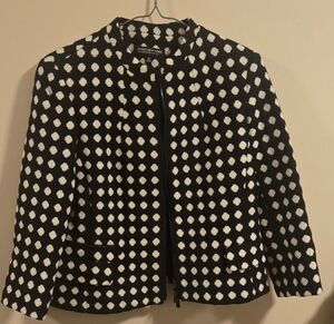 *Final Price* Jones NY Collection Petite Black And White Polka Dot Blazer Size 8
